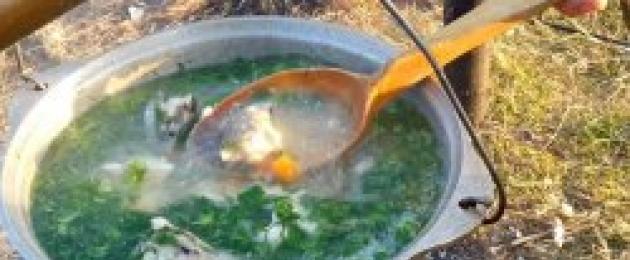 Ricetta classica della zuppa di pesce sul fuoco.  Zuppa di pesce al fuoco - ricetta