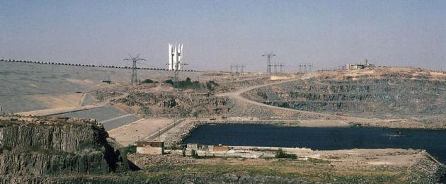 Storia della costruzione e problemi della diga di Assuan.  Dalla storia della progettazione e costruzione dell'Alta Diga di Assuan