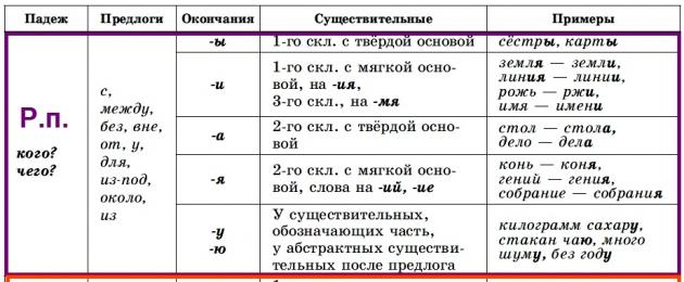 Что такое склонение существительных в русском. Склонение существительных в русском языке