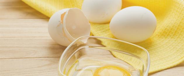 Albume d'uovo: benefici e danni.  Uovo di gallina (proteine)