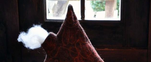 Теплый домик для кошки валяный своими руками. Видео мастер-класс «Кошкин дом» Ольги Демьяновой Декор крыши у валяных домиков
