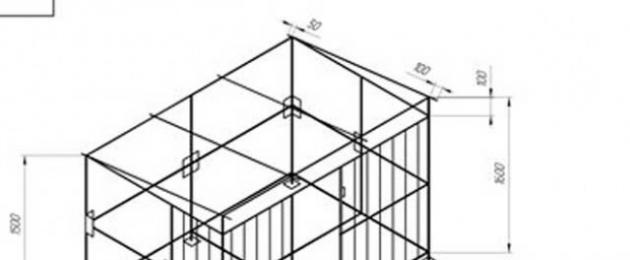 Вольер для собаки своими руками чертежи из металла