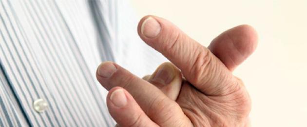 Artrite reattiva delle dita.  Artrite delle mani