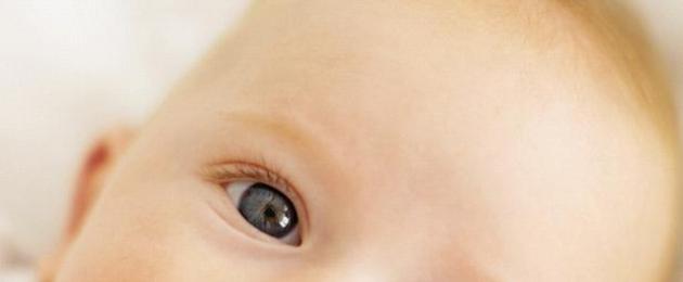 Развитие зрения у новорожденных. Когда меняется цвет глаз у детей