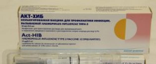 Прививка против гемофильной инфекции после 2 лет. Прививка против гемофильной инфекции – кому показана? ХИБерикс Акт-ХИБ и другие вакцины
