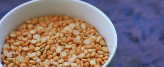 I benefici e i danni del porridge di piselli: sulle meravigliose proprietà di un piatto semplice.  Porridge di piselli: benefici e danni del consumo quotidiano e dietetico