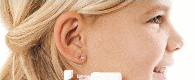 Cura e problemi frequenti nei bambini dopo il piercing all'orecchio.  Quando e come forare le orecchie di un bambino?  Quali orecchini scegliere per una ragazza per la prima volta?  Primi orecchini dopo il piercing