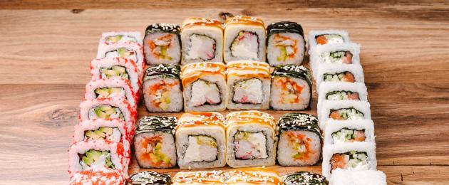 Caratteristiche di ordinare il sushi